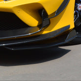 Ferrari F8 Tributo Spider 2020 2021 2022 2023 with Aftermarket Parts - Front Corner Splitter Pre-preg Carbon Fiber from Ventus Veloce